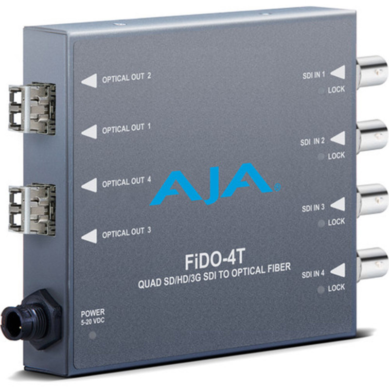 AJA FIDO-4T-MM Transmetteur 4 canaux 3G-SDI vers Multi-Mode LC Fiber
