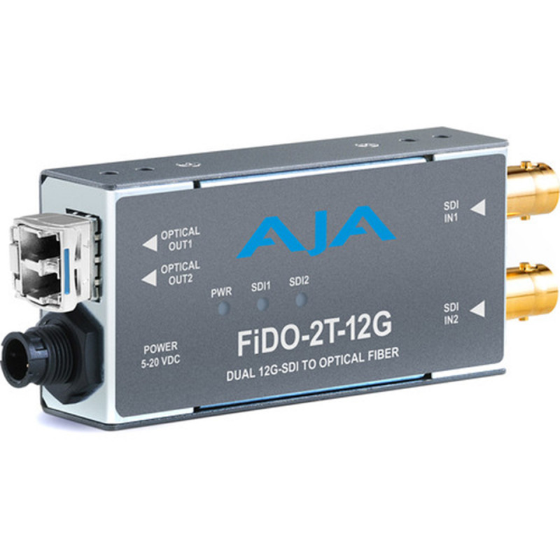 AJA FIDO-2T-12G Transmetteur 2 Canaux 12G-SDI vers Single Mode LC Fib