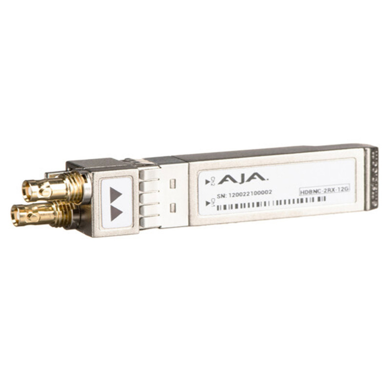 AJA HDBNC-2RX-12G 12G Recepteur sur SFP BNC pour FS4