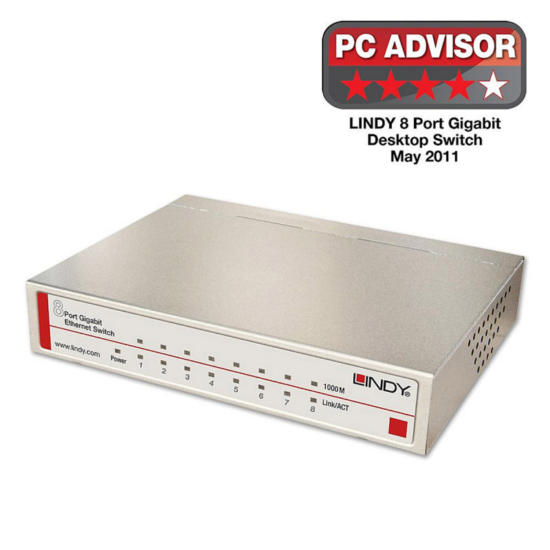 Lindy Switch réseau GIGABIT 8 ports 10/100/1000