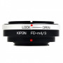 Kipon Bague pour optique Canon FD sur boitier Micro 4 3