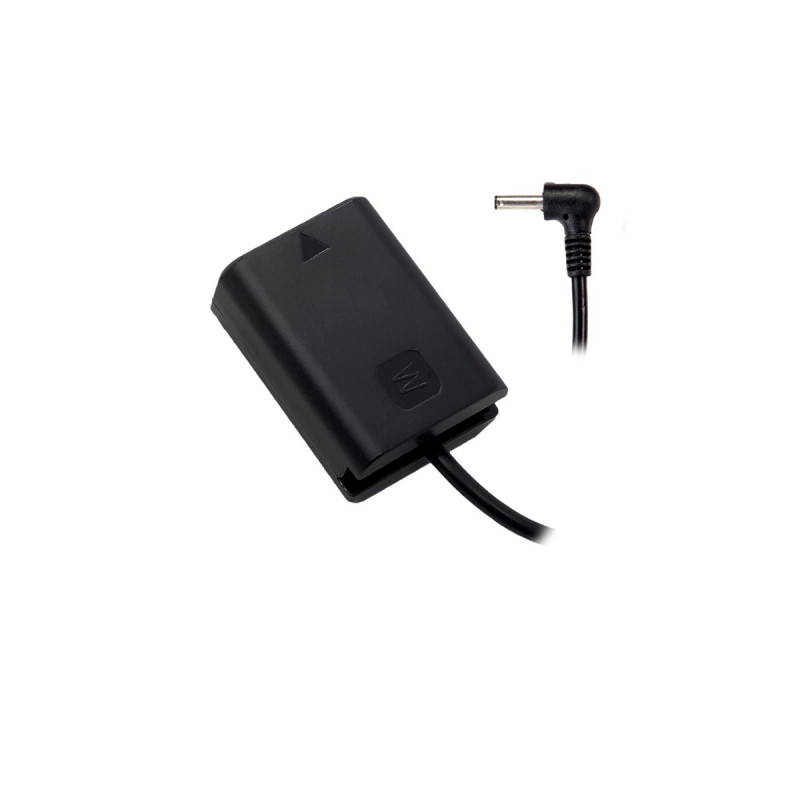 Tilta Batterie factice Sony NP-FW50 vers câble mâle DC 3,5/1,35 mm