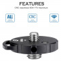 Leofoto CF-6 1/4" or 3/8" mounting hole to 1/4" or 3/8" screw