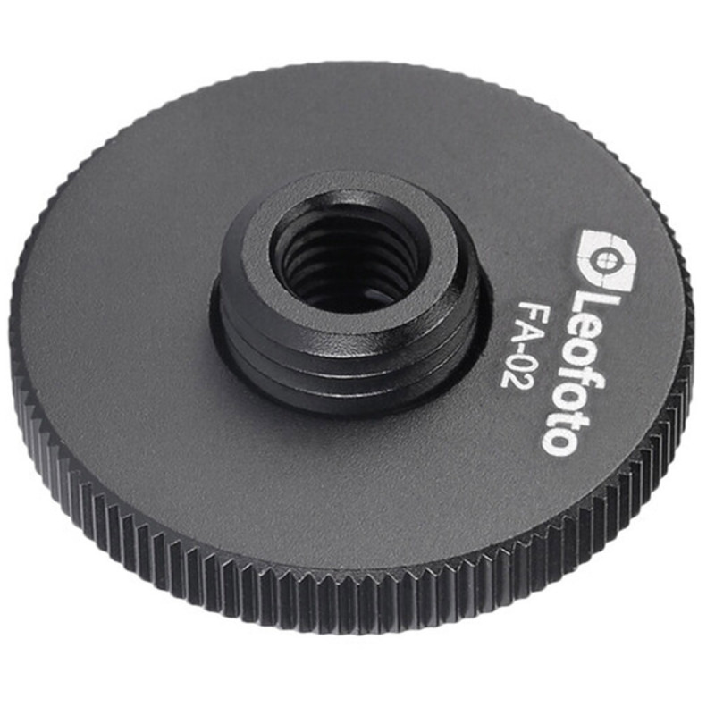 Leofoto FA-02 Cold shoe 1/4" mounting hole