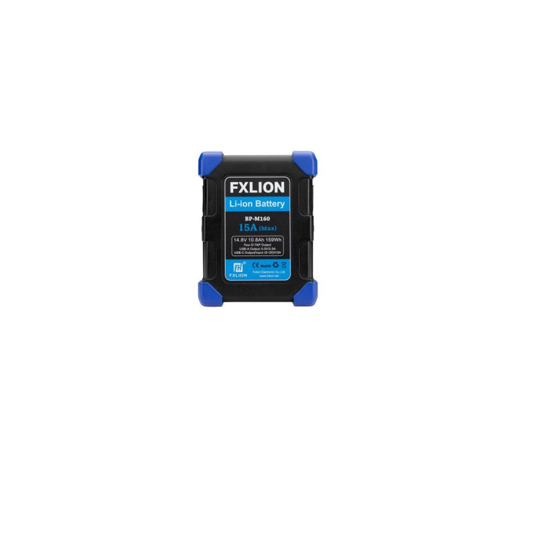 FXLion Shockproof 160Wh V-lock battery 15A, 4xD-tap