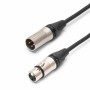 Câble audio professionnel XLR Mâle - XLR Femelle Neutrik 0.5m 