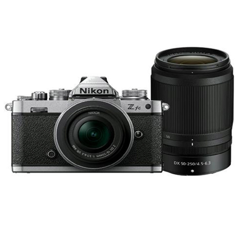 Nikon Appareil photo hybride Silver Z Fc + Dx 16-50Vr + Dx 50-250Vr