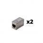 Lot de 2 Raccord RJ45 Cat. 6 blindés