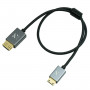 ZILR High Speed HDMI Secure Cable(4Kp60 Type-A Full/Type-C Mini) 45cm