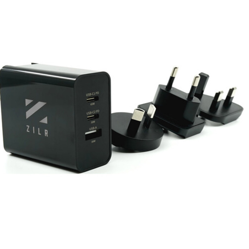 ZILR 65W AC Wall Charger with USB Type-C Power Delivery