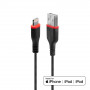 Lindy Câble de charge haute résistance USB Type A vers Lightning, 1m