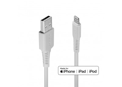 Câble Apple Lightning vers USB pour iPhone, iPod, iPad - 2 m Blanc