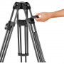 Manfrotto Rotule vidéo 509 et trépied Fast Twin 645 Carbone