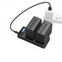 SmallRig 3823 Kit de 2 batteries NP-F970 avec un chargeur double USB
