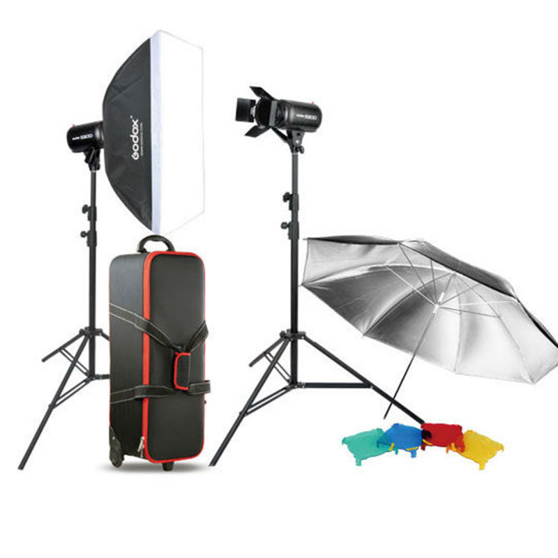 Godox E300-F Kit complet de studio avec 2 flash