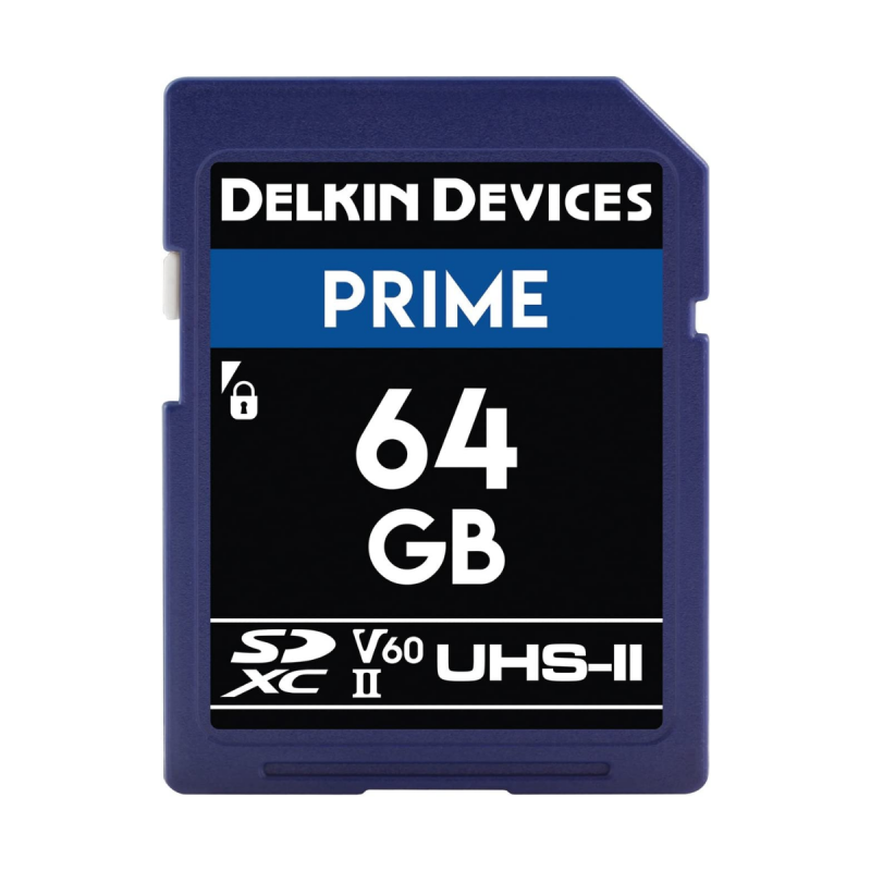 Delkin Carte SD Prime UHS-II (V60) S 64GB