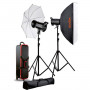 Godox QT400IIM-D - Studio flash kit (3xQT400IIM + accessoires)