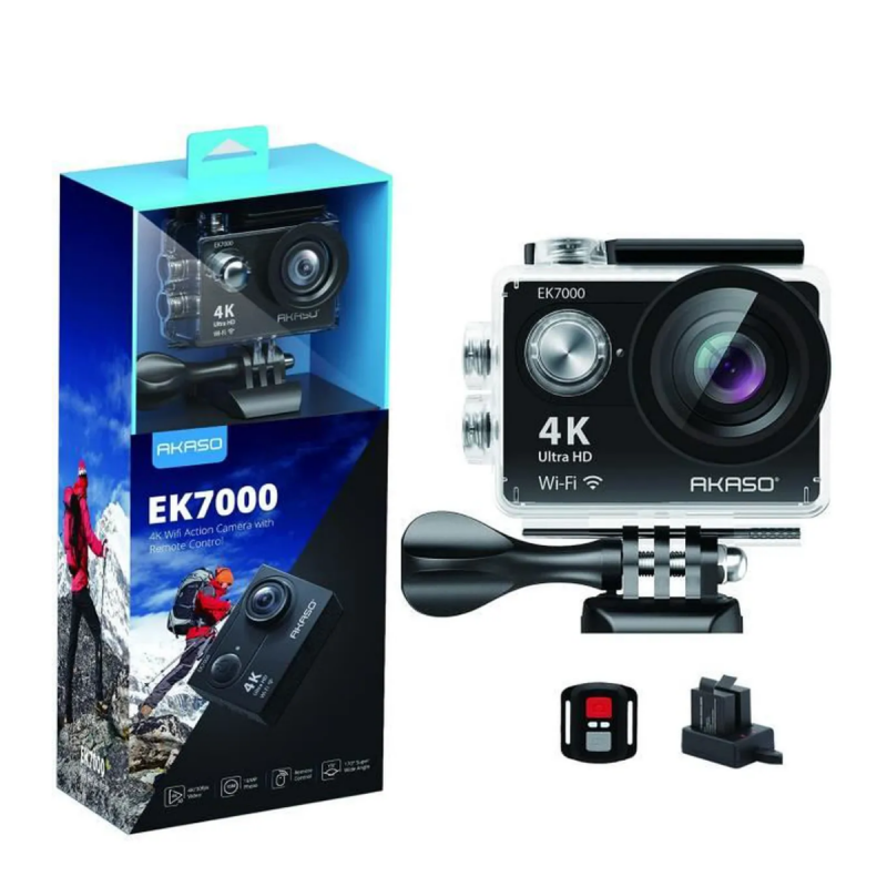 Akaso Caméra d'action EK7000 Etanche 4K Ultra HD Grand Angle - WiFi