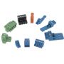 Extron Captive Screw Connectors: 3.5mm 3 pole, blue with tail, Qty 10