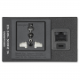 Extron One US Unswitched AC Outlet - Black