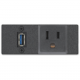 Extron US Unswitched AC Outlet, USB 2.0 Type-A F on Pigtail  Black