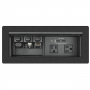 Extron Black with 2 US AC, 12 A Circuit Breaker, and 2 Outlets Under