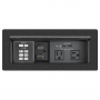 Extron Black with 2 US AC, 12 A Circuit Breaker, and 2 Outlets Under