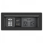 Extron Cable Cubby 1202 Brushed Aluminum, AC Module Not Included