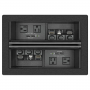 Extron Black with 4 US AC, 12 A Circuit Breaker, and 4 Outlets Under