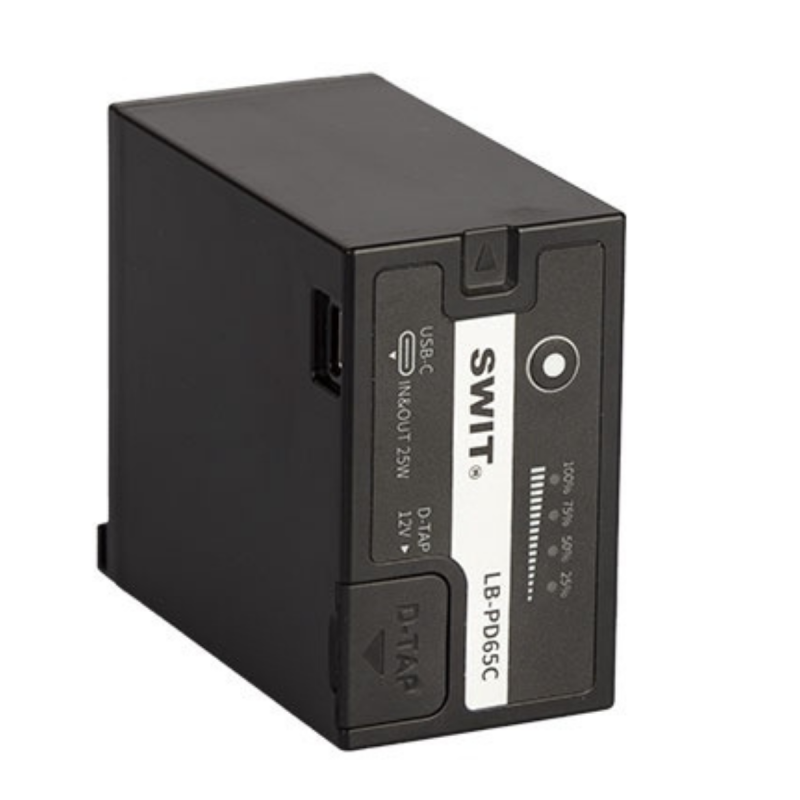 SWIT LB-PD65C 65Wh D-type DV battery  12V D-tap and USB-C, Panasonic