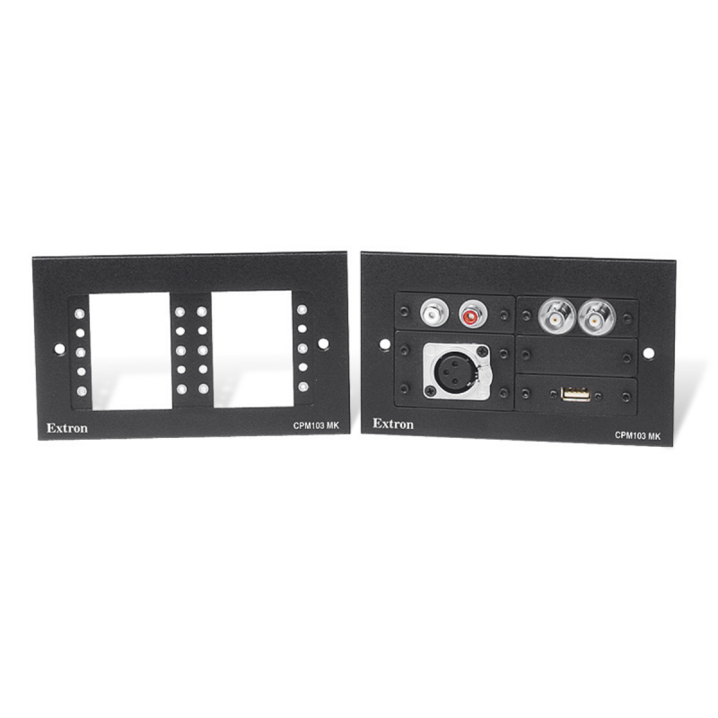 Extron MAAP Mounting Frame for 2-Gang MK Electric Wall Boxes - Black