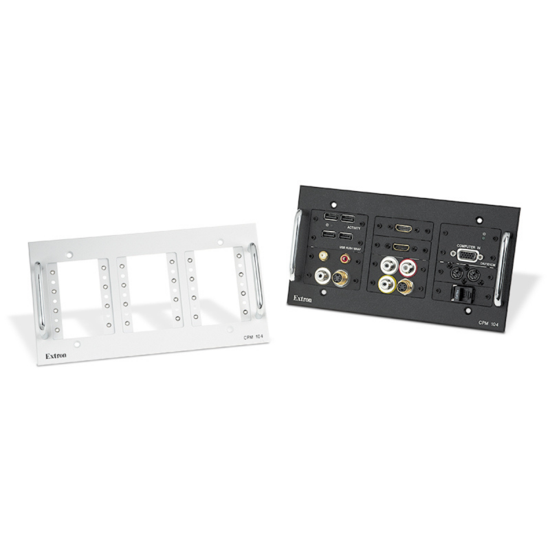 Extron Four-Gang MAAP Mounting Frame: With Cable Guards - Black