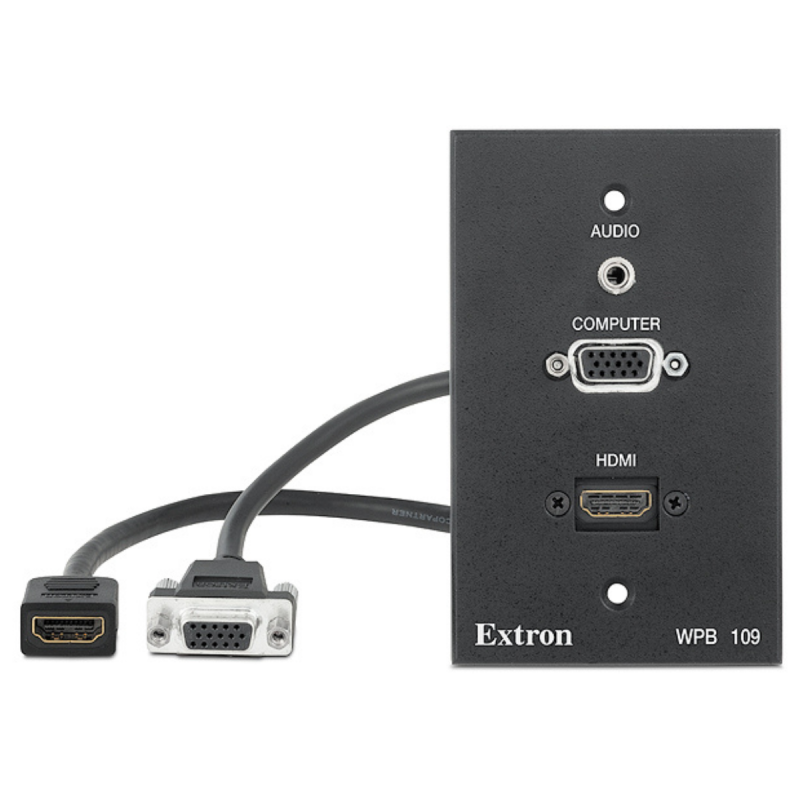 Extron 1-Gang Wallplate with Computer Video - White