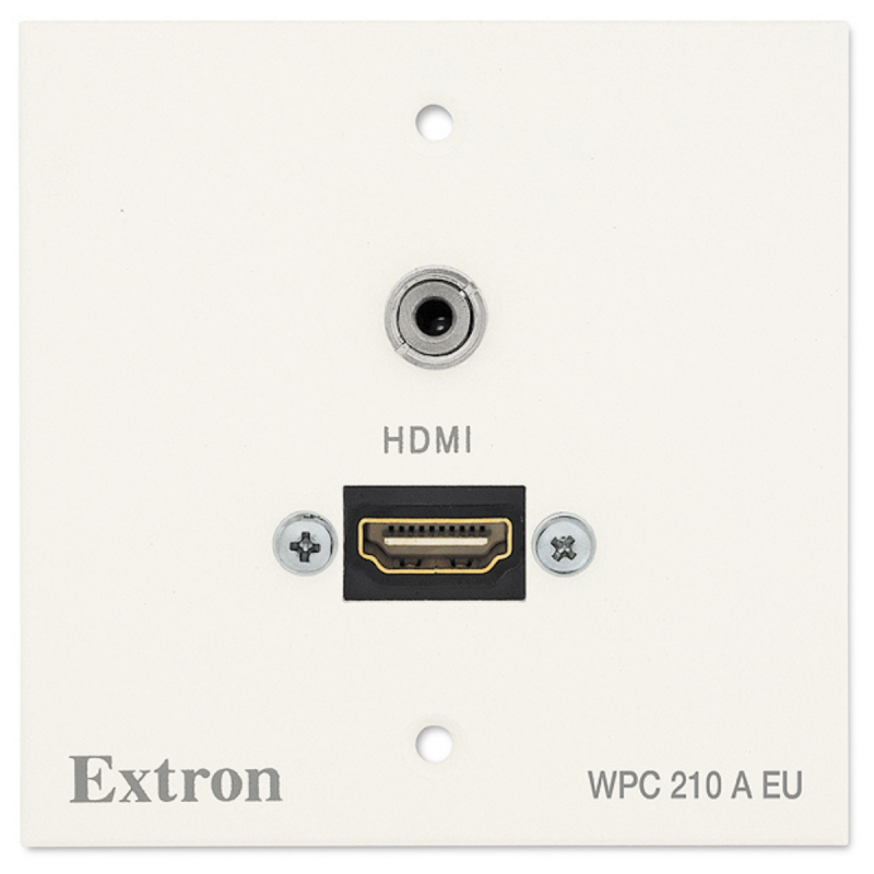 Extron Wallplate - EU 1 Gang - RAL9010 White: HDMI F to F 5cm