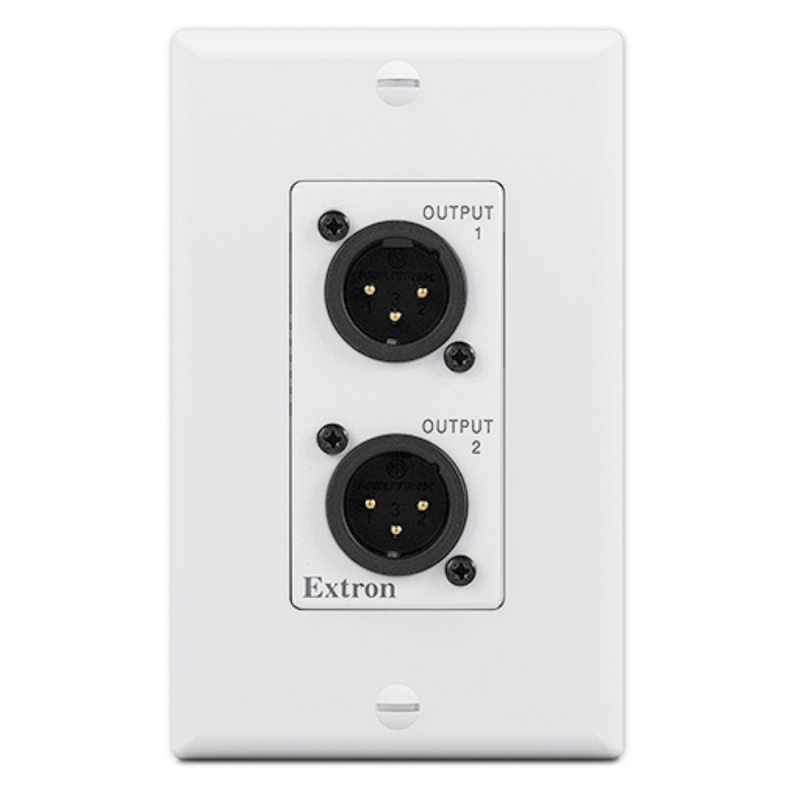 Extron Pass-Through Wallplate with 1 3.5 mm Connector  White