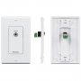 Extron Pass-Through Wallplate with 1 3.5 mm Connector  White