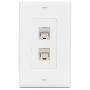 Extron 1 XTP DTP 24 Coupler Pass-Through Wallplate  White