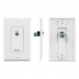 Extron Pass-Through Wallplate with 2 XLR Connectors  Black