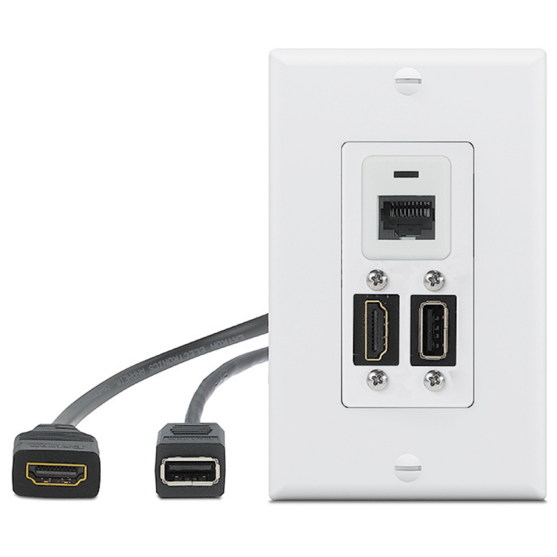 Extron HDMI, USB, and Ne2rk Pass-Through Wallplate  White