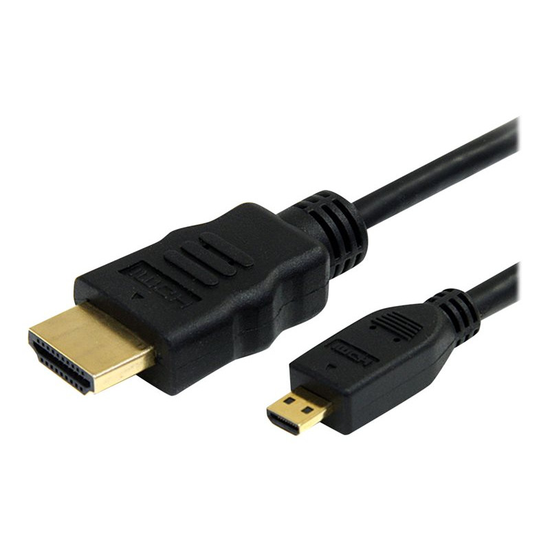 Cordon micro HDMI mâle vers HDMI mâle - 1 mètre