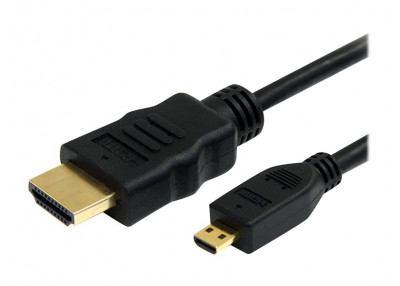 Cordon micro HDMI mâle vers HDMI mâle - 1 mètre
