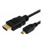 Cordon micro HDMI mâle vers HDMI mâle - 1 mètre