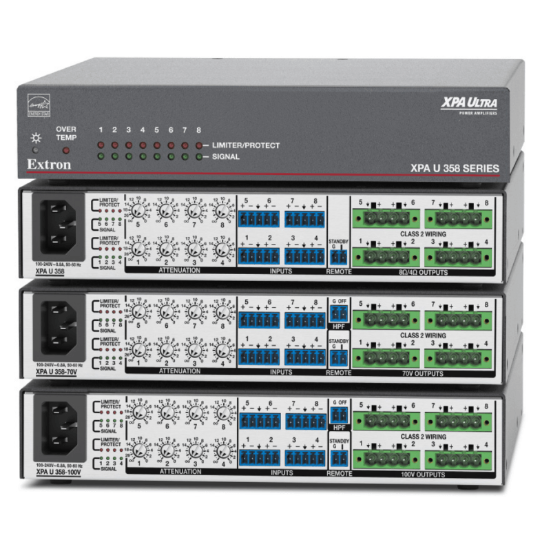 Extron Eight Channel Amp, 35 watts at 70 volts