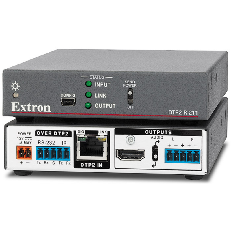 Extron HDMI 4K/60 DTP2 Receiver with Audio De-Embedding