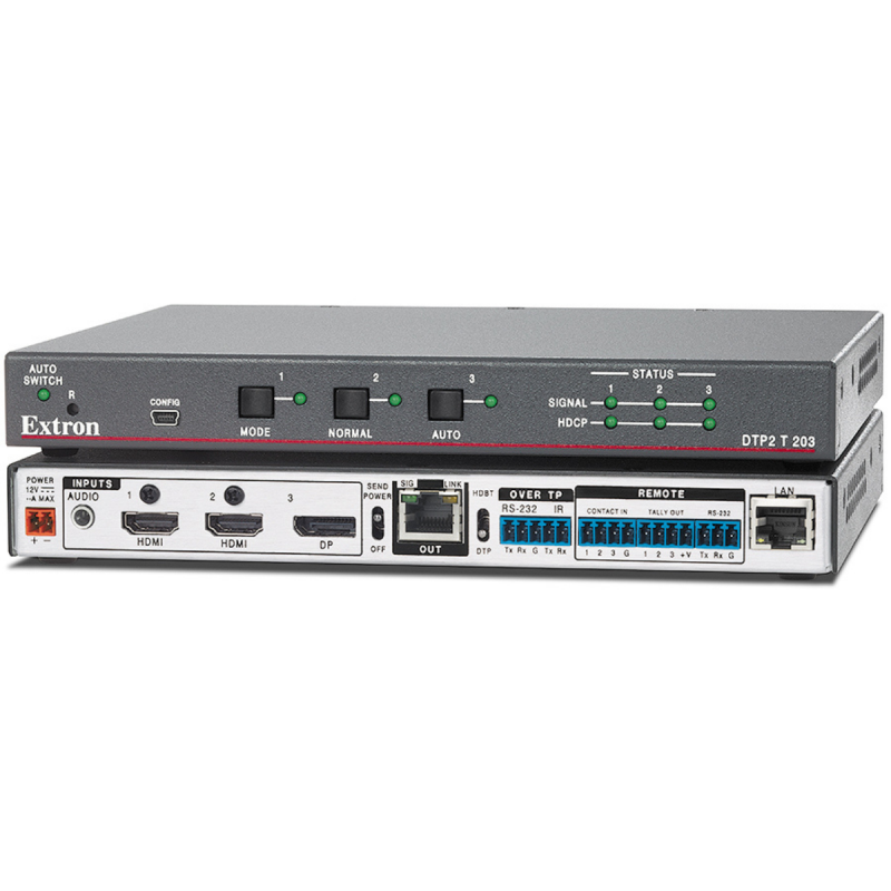 Extron Three Input 4K/60 Switcher with Integrated DTP2 Transmitter