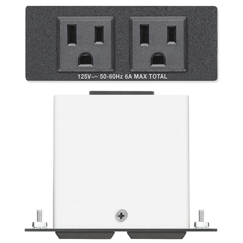 Extron Two JP AC Outlet – Double Space AAP – Black