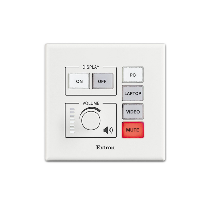 Extron eBUS Button Panel with 6 Buttons - US 2-Gang