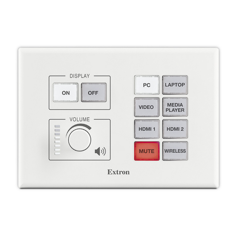 Extron eBUS Button Panel with 10 Buttons - US 3-Gang