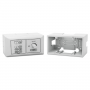 Extron Two-gang External Wall Box for Flex55 and EU Products  White