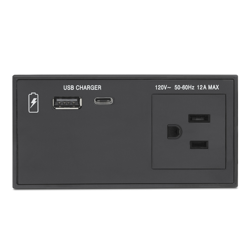 Extron US Outlet, USB Type-A and USB Type-C Module  Black